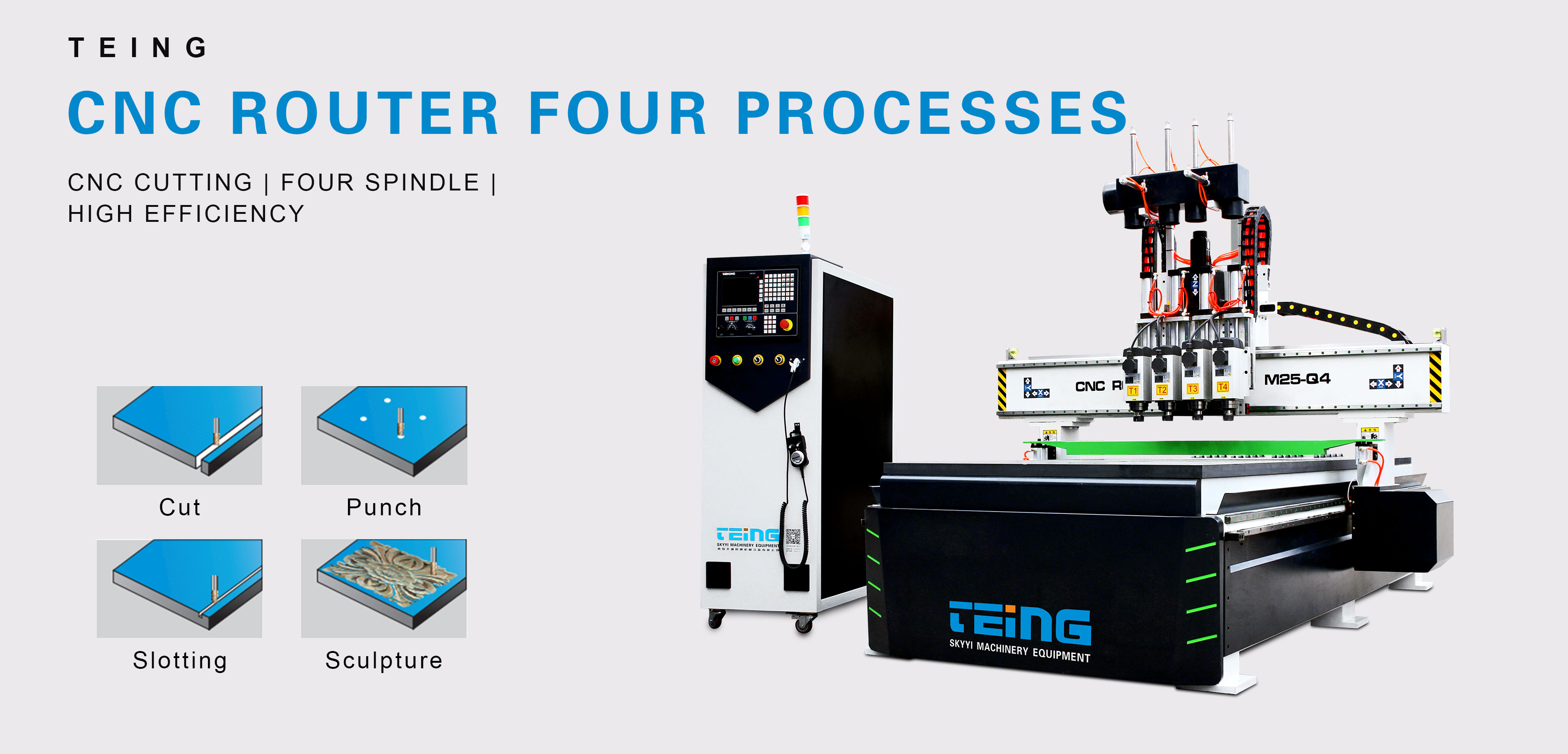 CNC Router Four Processes